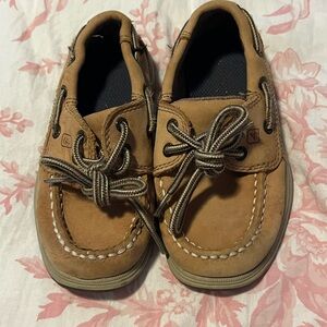Tan Kids Boat Shoes